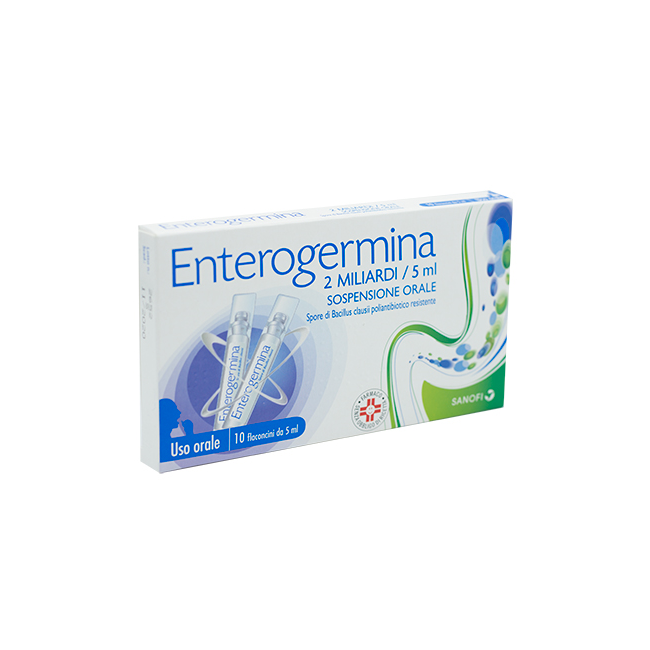 Enterogermina 2 Miliardi/5 Ml Sospensione Orale Spore Di Bacillus Clausii Poliantibiotico Resistente - Uso Orale Enterogermina 2 Miliardi/5 Ml Sospensione Orale Spore Di Bacillus Clausii Poliantibiotico Resistente - Uso Orale