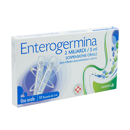 Enterogermina 2 Miliardi/5 Ml Sospensione Orale Spore Di Bacillus Clausii Poliantibiotico Resistente - Uso Orale Enterogermina 2 Miliardi/5 Ml Sospensione Orale Spore Di Bacillus Clausii Poliantibiotico Resistente - Uso Orale