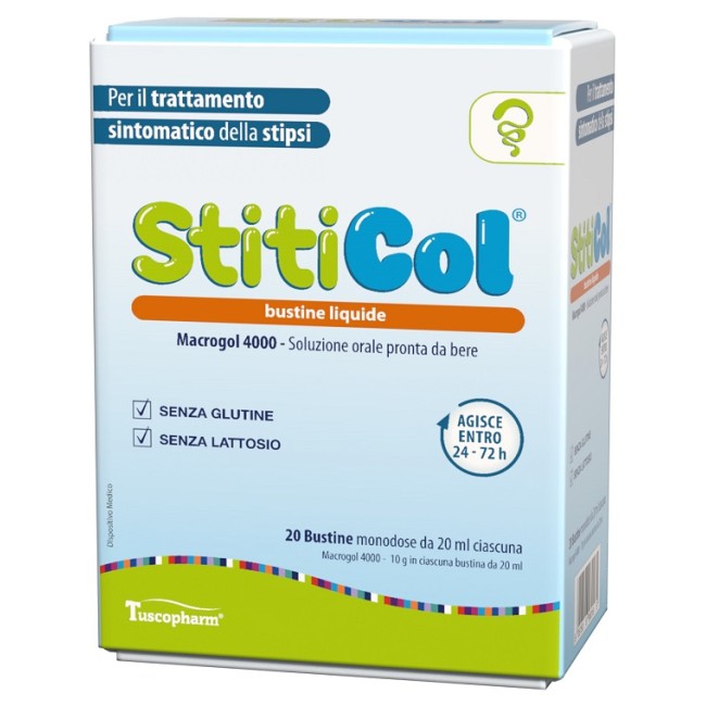 Stiticol 20 Bustine Da 20 Ml Senza Glutine Senza Lattosio Stiticol 20 Bustine Da 20 Ml Senza Glutine Senza Lattosio