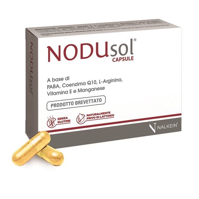 Nodusol 30 Capsule 610 Mg Prodotto Brevettato Senza Glutine Naturalmente Privo Di Lattosio Nodusol 30 Capsule 610 Mg Prodotto Brevettato Senza Glutine Naturalmente Privo Di Lattosio