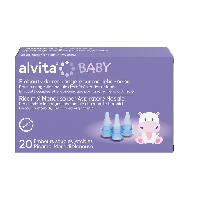 Alvita Ricambi Morbidi Monouso Aspiratore Nasale 20 Pezzi Alvita Ricambi Morbidi Monouso Aspiratore Nasale 20 Pezzi