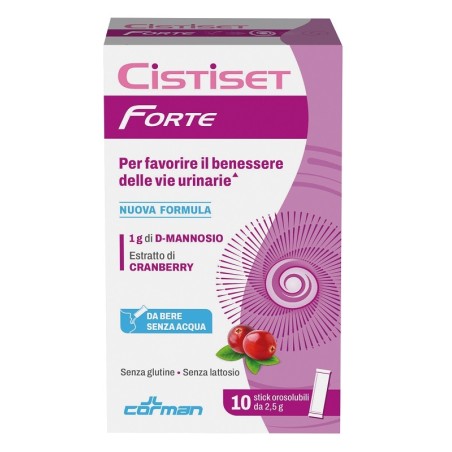 Cistiset Forte 10 Stick Orosolubili 2,5 G Senza Glutine Senza Lattosio Cistiset Forte 10 Stick Orosolubili 2,5 G Senza Glutine Senza Lattosio