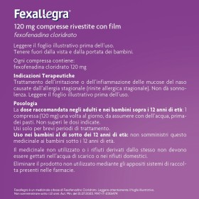 Fexallegra 120 Mg Compresse Rivestite Con Film Fexofenadina Cloridrato Fexallegra 120 Mg Compresse Rivestite Con Film Fexofenadina Cloridrato