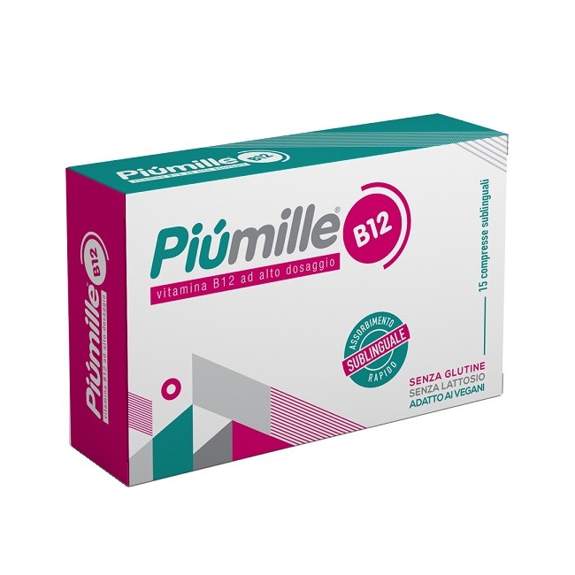 Piumille B12 15 Compresse Sublinguali 0,080 G Senza Glutine Senza Lattosio Con Edulcorante Piumille B12 15 Compresse Sublinguali 0,080 G Senza Glutine Senza Lattosio Con Edulcorante