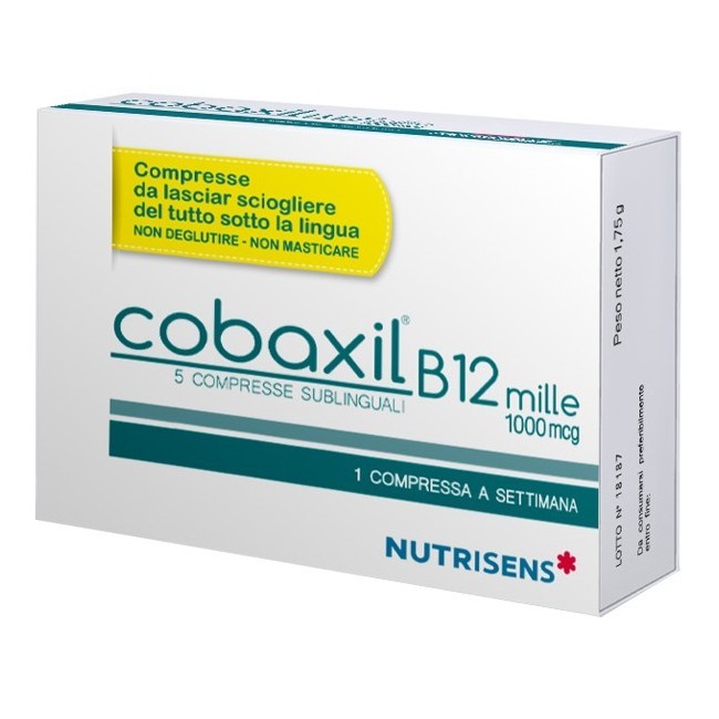 Cobaxil B12 Mille 5 Compresse Sublinguali Da 0,35 G Senza Glutine Cobaxil B12 Mille 5 Compresse Sublinguali Da 0,35 G Senza Glutine