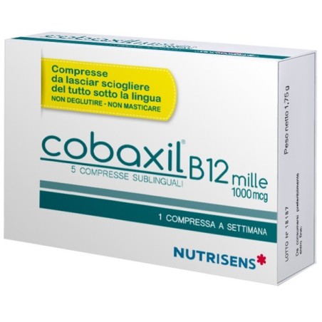 Cobaxil B12 Mille 5 Compresse Sublinguali Da 0,35 G Senza Glutine Cobaxil B12 Mille 5 Compresse Sublinguali Da 0,35 G Senza Glutine