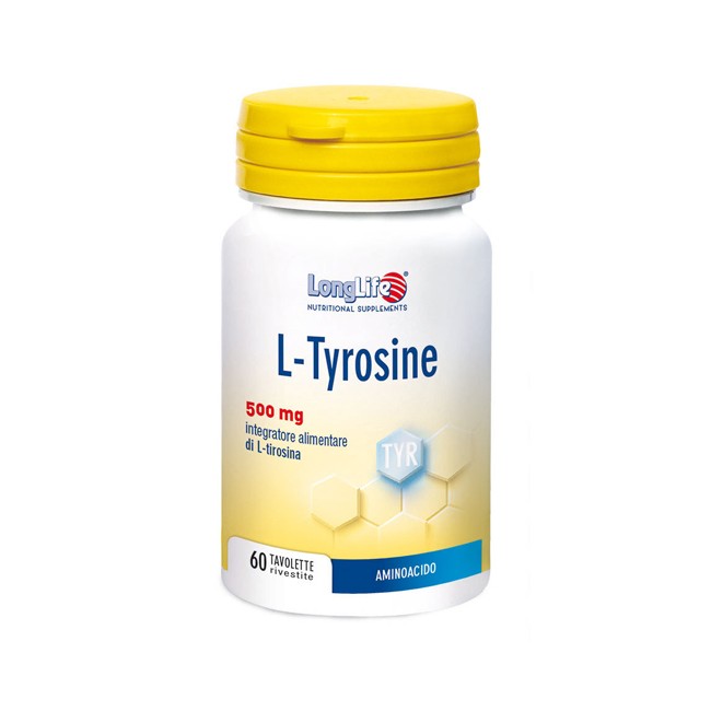 Longlife L-tyrosine 60 Tavolette Rivestite Da 1,2 G Longlife L-tyrosine 60 Tavolette Rivestite Da 1,2 G