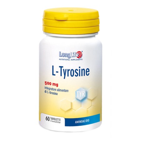 Longlife L-tyrosine 60 Tavolette Rivestite Da 1,2 G Longlife L-tyrosine 60 Tavolette Rivestite Da 1,2 G