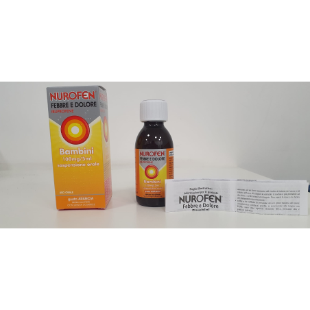 Nurofen Febbre E Dolore Bambini 100mg/5ml Sospensione Orale Gusto Arancia Senza Zucchero Nurofen Febbre E Dolore Bambini 100m Nurofen Febbre E Dolore Bambini 100mg/5ml Sospensione Orale Gusto Arancia Senza Zucchero Nurofen Febbre E Dolore Bambini 100m
