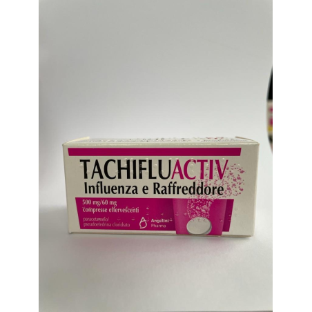 Tachifluactiv Influenza E Raffreddore 500 Mg/60 Mg Compresse Effervescentiparacetamolo/pseudoefedrina Cloridrato Tachifluactiv Influenza E Raffreddore 500 Mg/60 Mg Compresse Effervescentiparacetamolo/pseudoefedrina Cloridrato