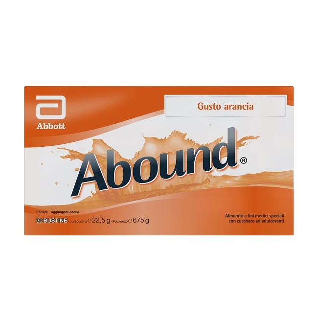 Abound Arancia 30 Bustine Da 22,5 G Con Zucchero Ed Edulcoranti Senza Glutine Abound Arancia 30 Bustine Da 22,5 G Con Zucchero Ed Edulcoranti Senza Glutine