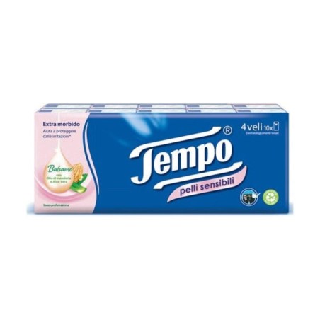 Tempo Fazzoletti Pelli Sensibili 10x9 Pezzi