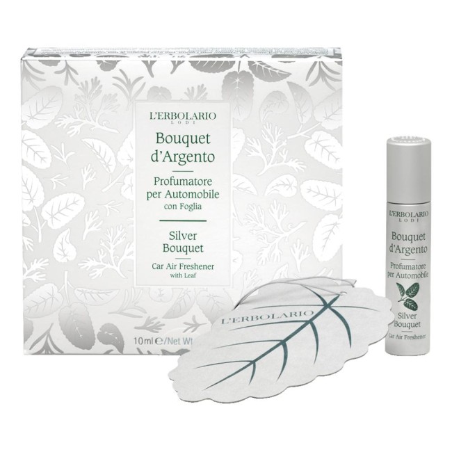 Bouquet D'argento Profumatore Per Automobile Con Foglia Edizione Limitata 10 Ml