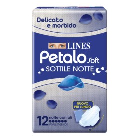 Lines Petalo Soft Sottile Notte Con Ali Ipoallergenico 12 Pezzi