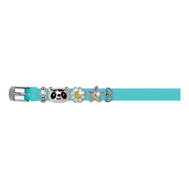 Braccialetto Aqua In Silicone Con Charms Di Metallo