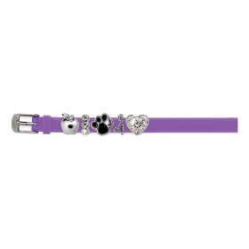 Braccialetto Lilac In Silicone Con Charms Di Metallo