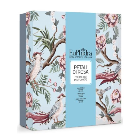 Euphidra Floreali Cofanetto Petali Di Rosa Da 1 Bagno Crema +1 Acqua Profumata+1 Saponetta Vegetale