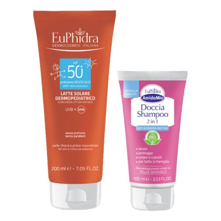 Euphidra Uv System Lt 50+ Bambini 200 Ml + Doccia Shampoo 2 In 1 100 Ml