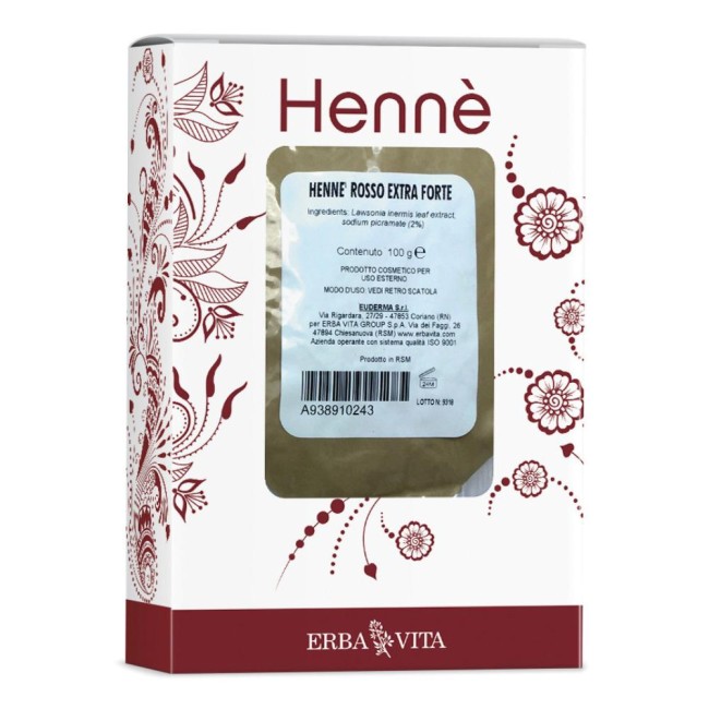 Henne Colorante Capelli Rosso Naturale Extra Forte