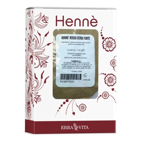 Henne Colorante Capelli Rosso Naturale Extra Forte