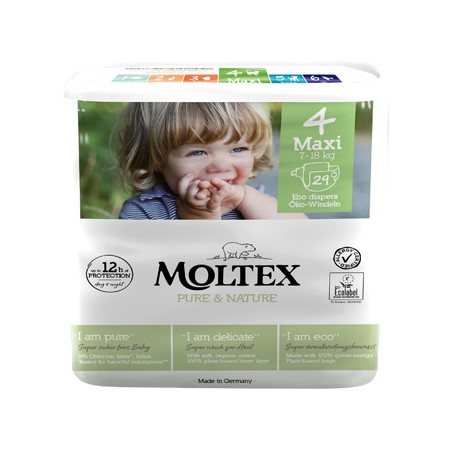 Pannolini Moltex Pure & Nature Maxi 7-14 Kg Taglia 4 29 Pezzi